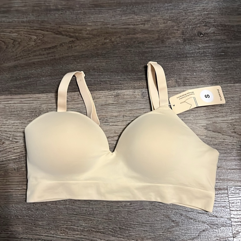 Truekind Supportive Comfort Wireless Padded Shaping Beige Bra NWT Small - Picture 2 of 12